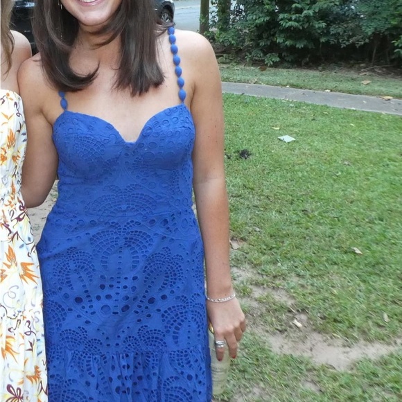 Farm Rio Blue Lace Dress (medium but altered to small) - Picture 3 of 3